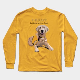 Therapy Dog Yellow Long Sleeve T-Shirt